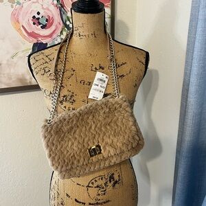 INC Faux Fur Purse Super Soft! Can be worn two ways